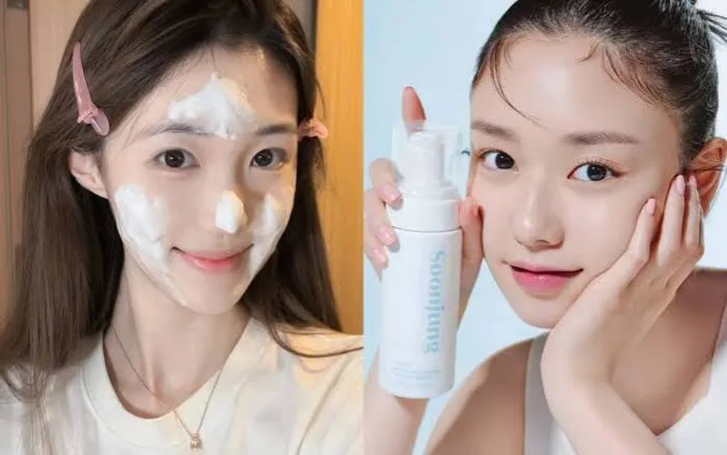 Sữa rửa mặt dịu nhẹ giúp làm sạch phần cặn còn sót lại mà không khiến bề mặt da bị khô căng quá mức.