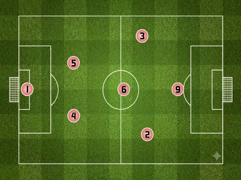 Sơ đồ 2-3-1 tạo sự cân bằng giữa phòng ngự và kiểm soát tuyến giữa